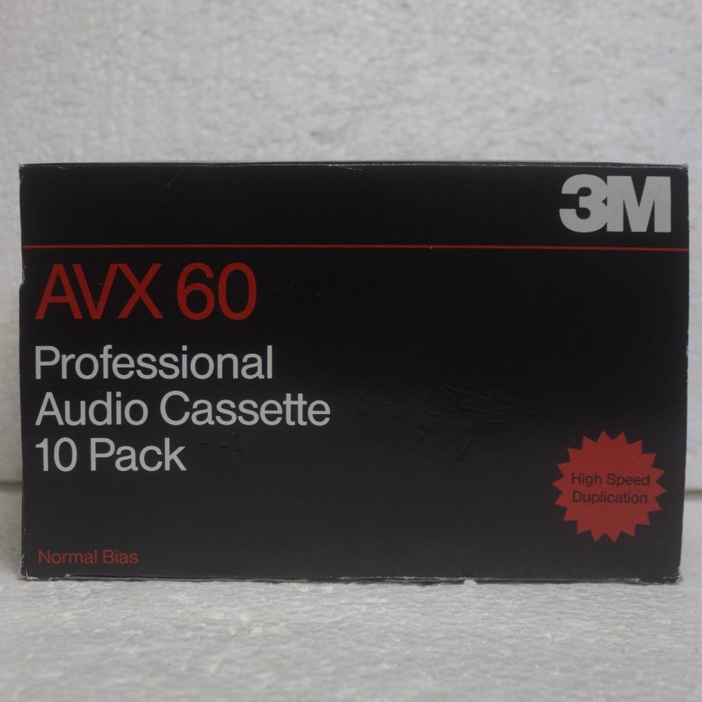 3M AVX 60 Professional Audio Cassette Tapes 10 Pack Unused